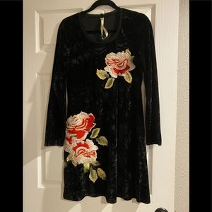Uncle Frank Velvet Embroidered Dress